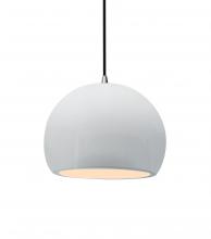 Justice Design Group CER-6530-WTWT-NCKL-BKCD-LED1-700 - Small Globe LED Pendant