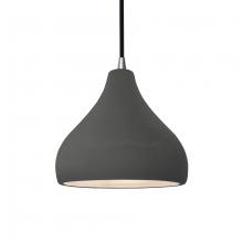 Justice Design Group CER-6560-GRY-NCKL-BKCD-LED1-700 - Small Droplet LED Pendant