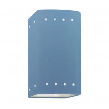 Justice Design Group CER-0925W-SKBL-LED1-1000 - Small LED Rectangle w/ Perfs - Open Top & Bottom (Outdoor)