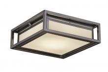 Justice Design Group FSN-7629W-OPAL-NCKL - Bayview 12" LED Flush-Mount (Outdoor)