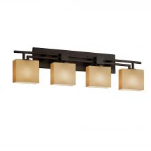 Justice Design Group FSN-8704-55-ALMD-DBRZ - Aero 4-Light Bath Bar