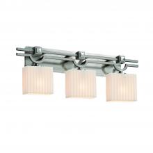 Justice Design Group PNA-8464-55-WAVE-MBLK-LED4-2800 - Bronx 4-Light LED Bath Bar