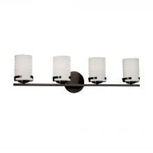 Justice Design Group POR-8454-10-WAVE-DBRZ - Atlas 4-Light Bath Bar