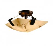 Justice Design Group FAL-9610-35-DBRZ - 14" Semi-Flush Bowl w/ U-Clips