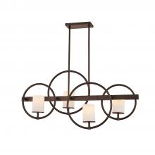 Justice Design Group FSN-4370-OPAL-DBRZ - Cirque 4-Light Island Chandelier