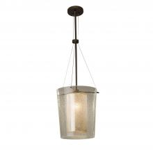 Justice Design Group FSN-8010-MROR-DBRZ - Amani 1-Light Center Drum Pendant