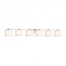 Justice Design Group FSN-8446-55-OPAL-CROM - Era 6-Light Bath Bar