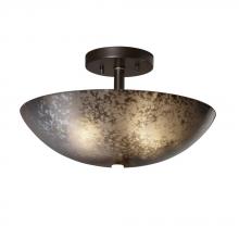 Justice Design Group FSN-9690-35-DROP-DBRZ-LED-2000 - 14" Round Semi-Flush Bowl