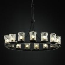 Justice Design Group GLA-8715-16-GLDC-DBRZ - Dakota 15-Light 1-Tier Ring Chandelier