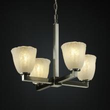 Justice Design Group GLA-8829-26-WHTW-NCKL - Modular 4-Light Chandelier