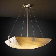 Justice Design Group PNA-9642-25-SAWT-MBLK-LED-5000 - 24" Pendant Bowl w/ Tapered Clips