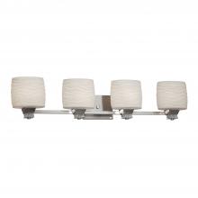 Justice Design Group POR-8474-30-WAVE-NCKL - Ardent 4-Light Bath Bar