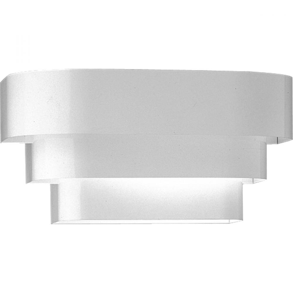 Louvered Sconce 7" One-Light White Modern Wall Light