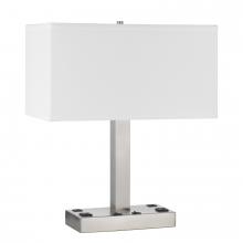 CAL Lighting LA-8036DK - Colmar metal desk lamp with 2 power outlets and 2 USB charging ports