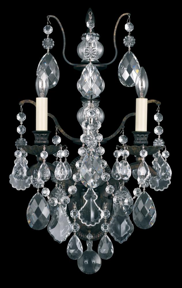 Bordeaux 2 Light 120V Wall Sconce in Heirloom Gold with Heritage Handcut Crystal