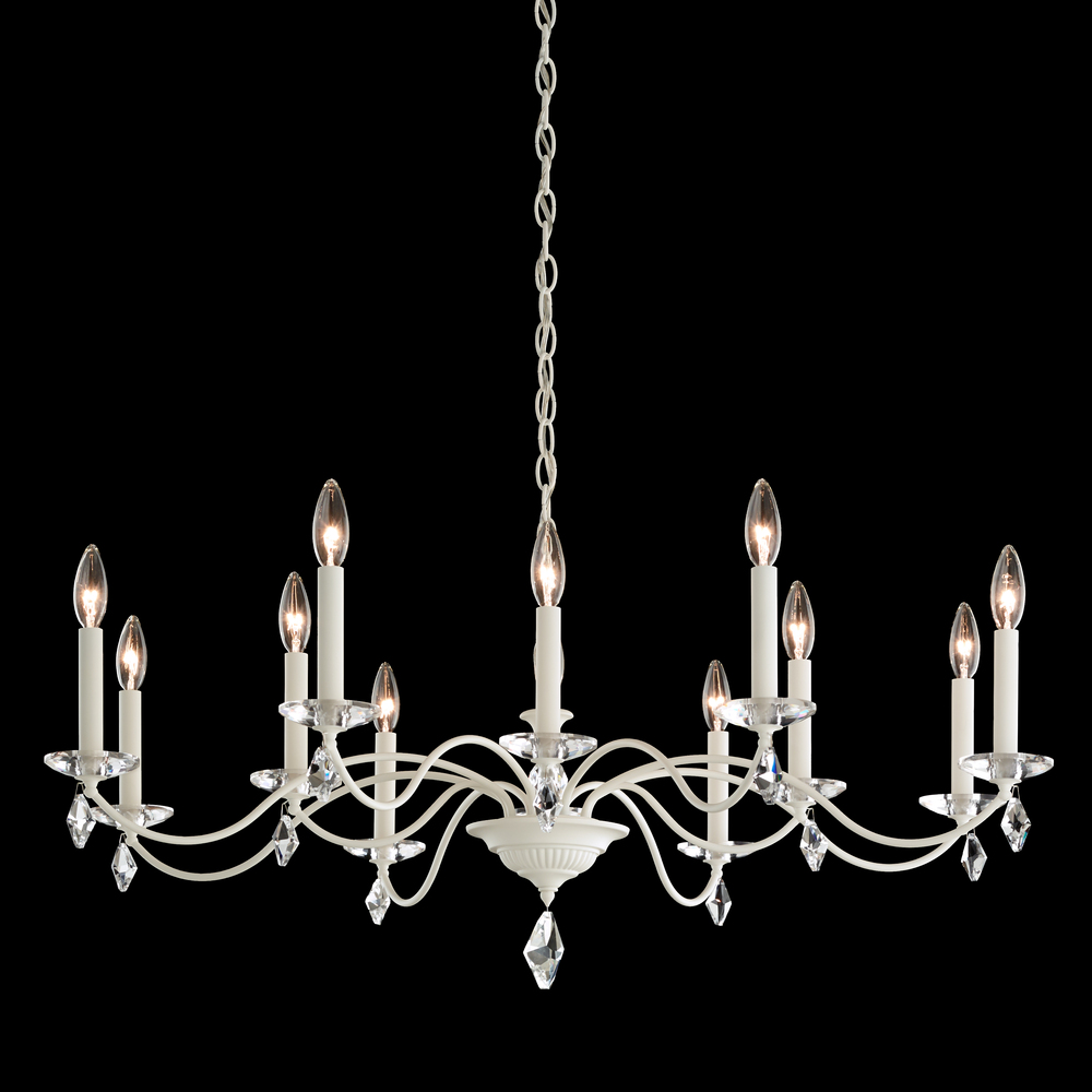 Modique 12 Light 120V Chandelier in White with Heritage Handcut Crystal