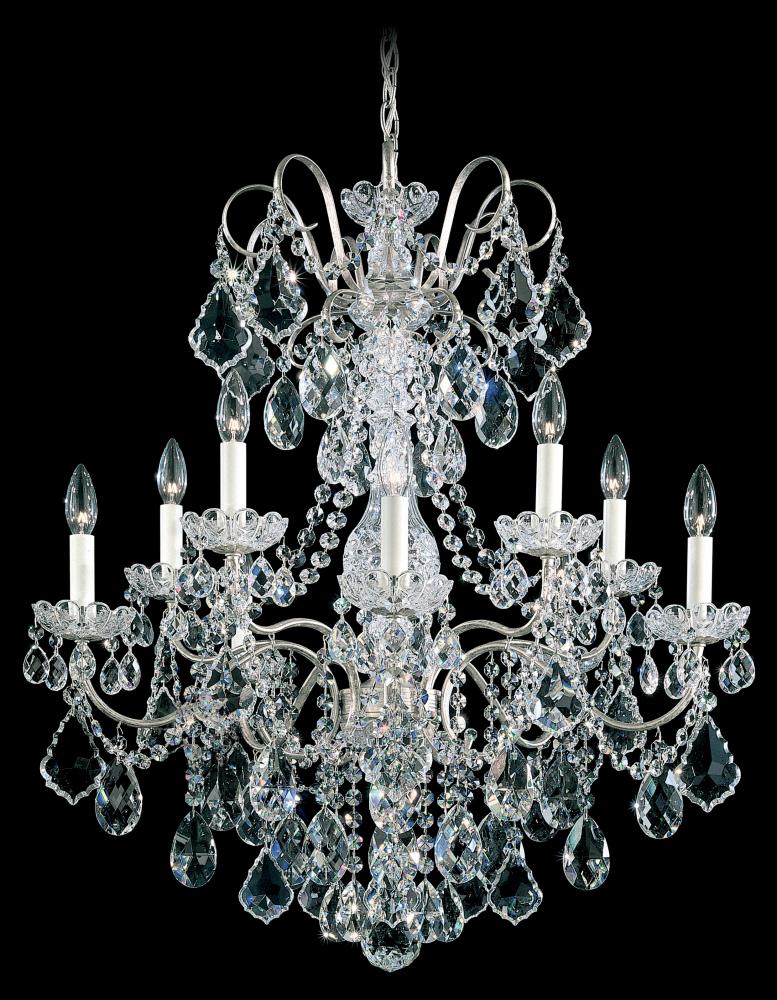 New Orleans 10 Light 120V Chandelier in Black Pearl with Heritage Handcut Crystal