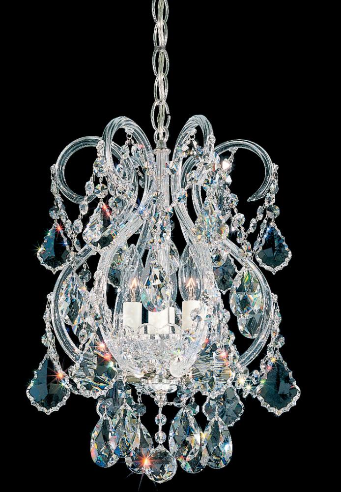 Olde World 4 Light 120V Mini Pendant in Aurelia with Radiance Crystal