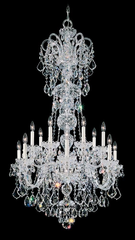 Olde World 14 Light 120V Chandelier in Aurelia with Radiance Crystal