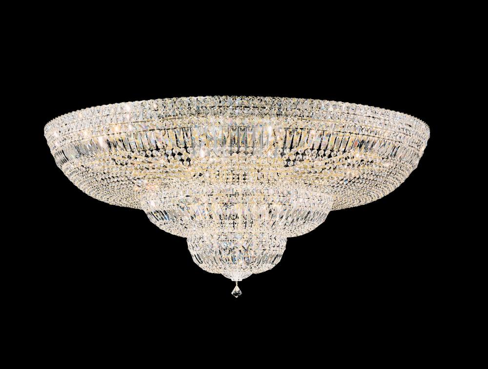 Petit Crystal Deluxe 36 Light 120V Semi-Flush Mount in Aurelia with Optic Crystal