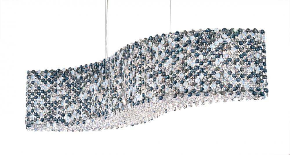 Refrax 13 Light 120V Pendant in Polished Stainless Steel with Crystals from Swarovski®