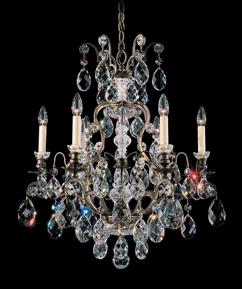 Renaissance 7 Light 120V Chandelier in Antique Silver with Crystals from Swarovski®