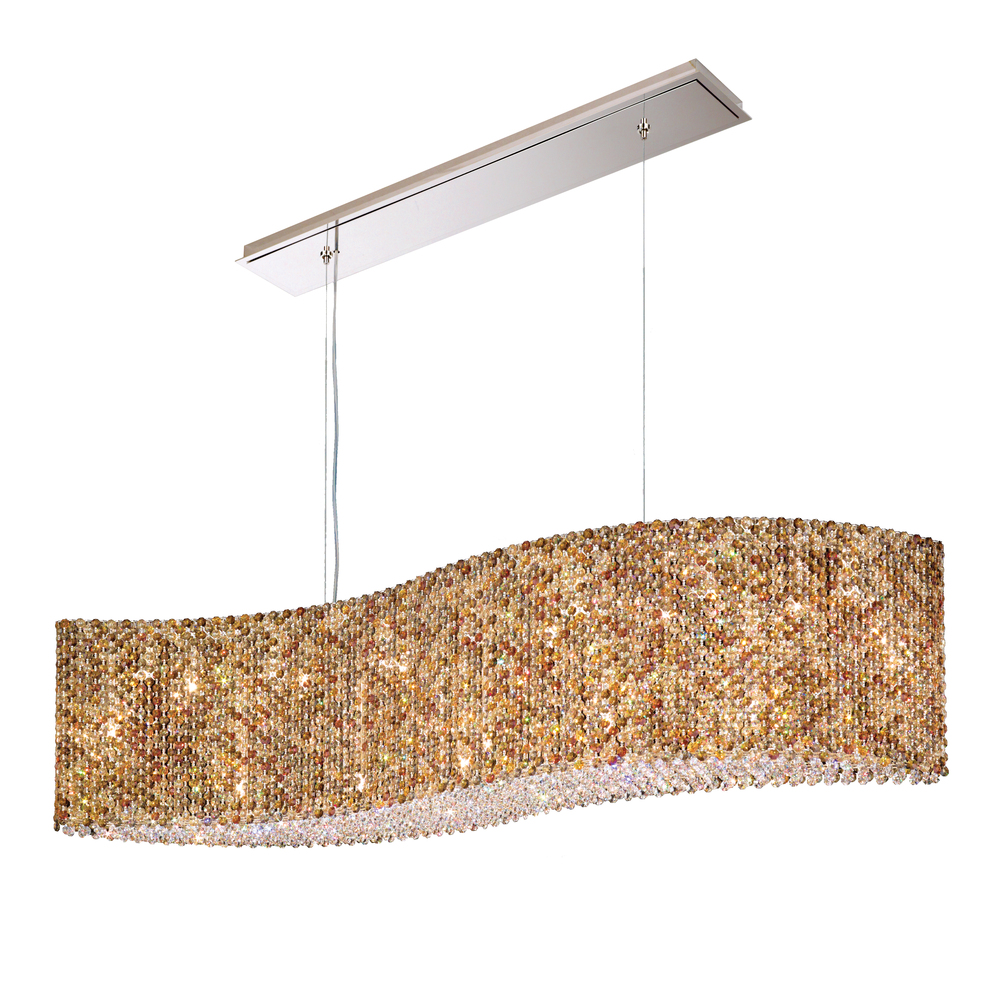 Refrax 21 Light 120V Pendant in Polished Stainless Steel with Crystals from Swarovski®