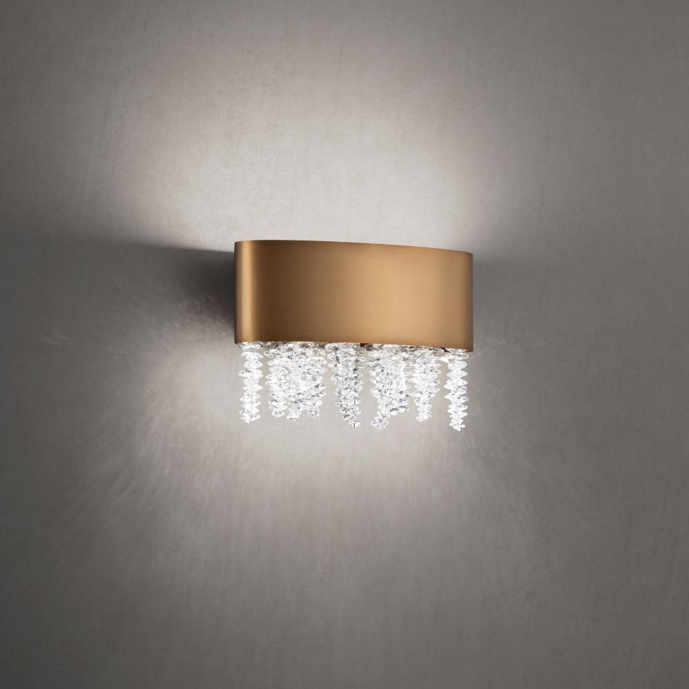 Soleil 10IN LED 3000K/3500K/4000K 120V-277V Wall Sconce in Black with Optic Crystal