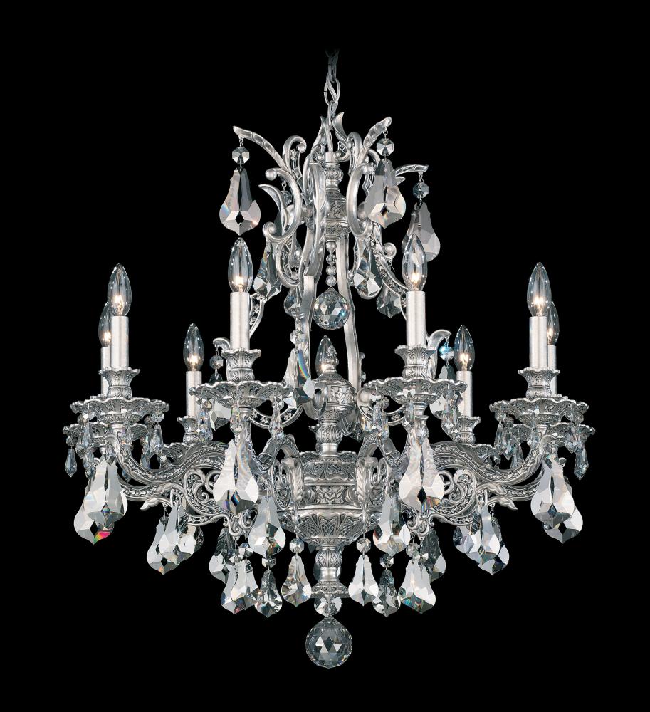 Sophia 9 Light 120V Chandelier in Antique Silver with Crystals from Swarovski®