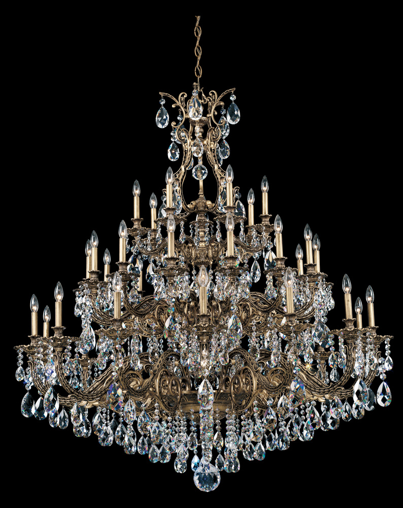 Sophia 35 Light 120V Chandelier in Antique Silver with Crystals from Swarovski®