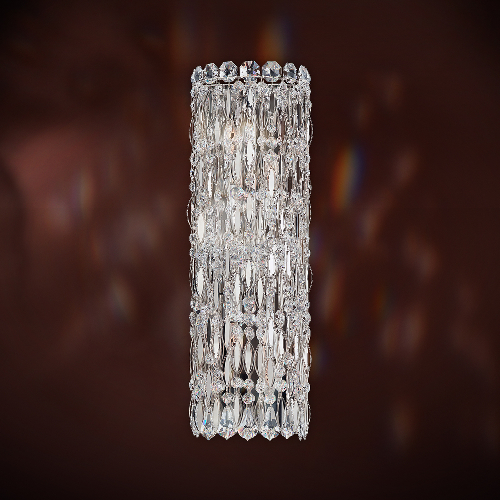 Sarella 4 Light 120V Wall Sconce in White with Radiance Crystal