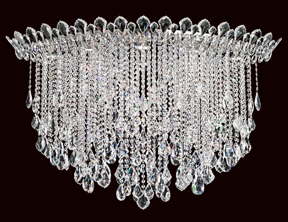 Trilliane Strands 8 Light 120V Semi-Flush Mount in Polished Stainless Steel with Radiance Crystal