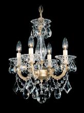 Schonbek 1870 5344-48S - La Scala 4 Light 120V Chandelier in Antique Silver with Clear Crystals from Swarovski