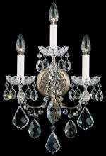 Schonbek 1870 3652-23S - New Orleans 3 Light 120V Wall Sconce in Etruscan Gold with Clear Crystals from Swarovski