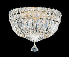 Schonbek 1870 5891-211O - Petit Crystal Deluxe 4 Light 120V Semi-Flush Mount in Aurelia with Optic Crystal