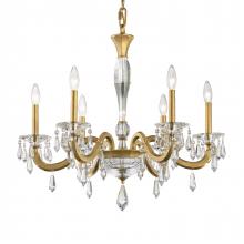 Schonbek 1870 S7606N-22R - Napoli 6 Light 120V Chandelier in Heirloom Gold with Clear Radiance Crystal