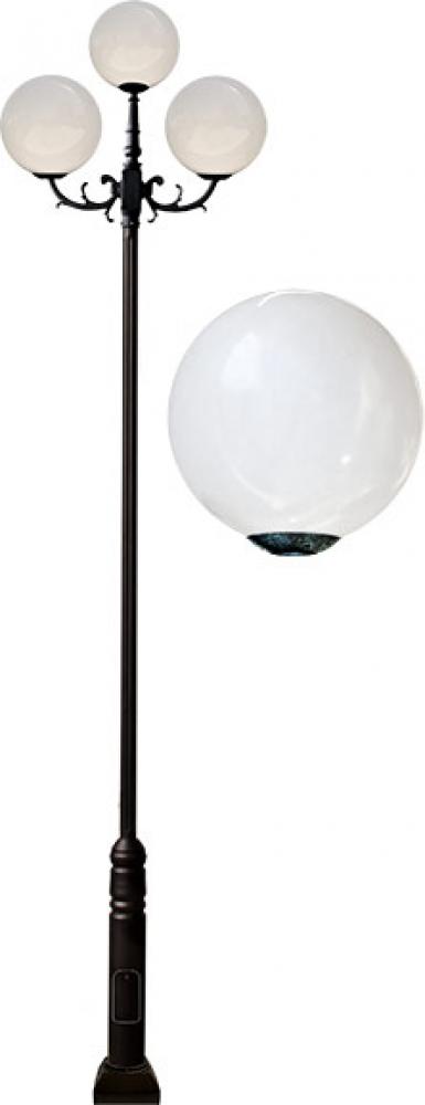 CAST ALUM 18" GLOBE LIGHT FIX 3 X 50W CF 120V