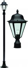 Dabmar GM1300-B - DANIELLA POST LIGHT FIX W/ CLEAR GLASS 13W DL-S13-GU24