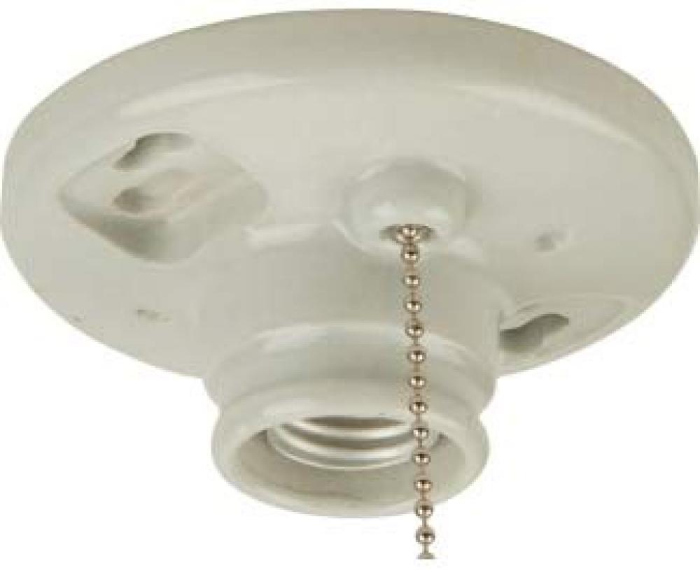 Keyless 1 Light Lamp Holder in Porcelain