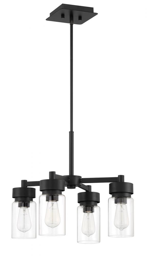 Bennet 4 Light Outdoor Chandelier in Midnight