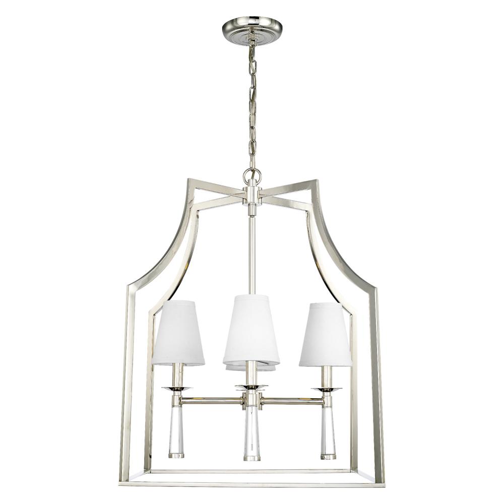 Baxter 4 Light Polished Nickel Chandelier