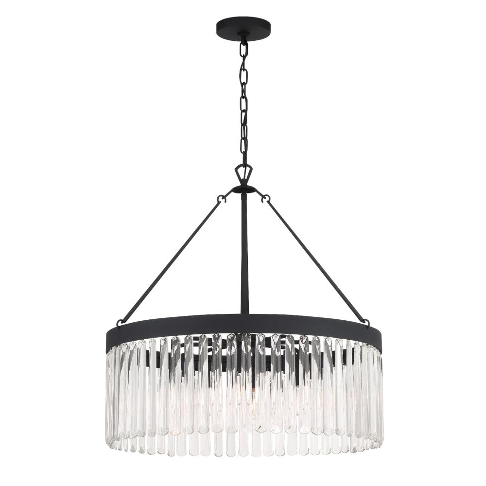 Emory 8 Light Black Forged Chandelier