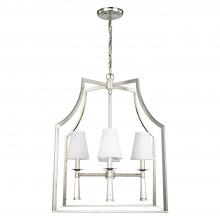 Crystorama 8864-PN - Baxter 4 Light Polished Nickel Lantern Chandelier