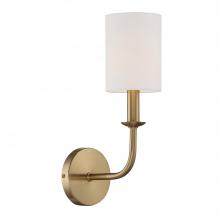 Crystorama BAI-A2101-AG - Bailey 1 Light Aged Brass Sconce