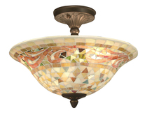 Dale Tiffany 8780/3LTF - Bradshaw Mosaic Flush Mount