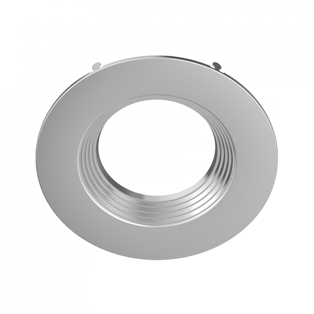 RECESSED RETROFIT DOWNLIGHT TRIM 6" ROUND BAFFLE BRUSHED NICKEL