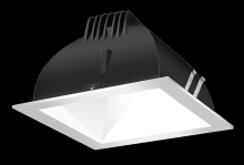 RAB Lighting NDLED4SD-50Y-W-S - RECESSED DOWNLIGHTS 12 LUMENS NDLED4SD 4 INCH SQUARE UNIVERSAL DIMMING 50 DEGREE BEAM SPREAD 3000K