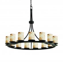 Justice Design Group ALR-8715-10-MBLK-LED15-10500 - Dakota 15-Light 1-Tier Ring LED Chandelier