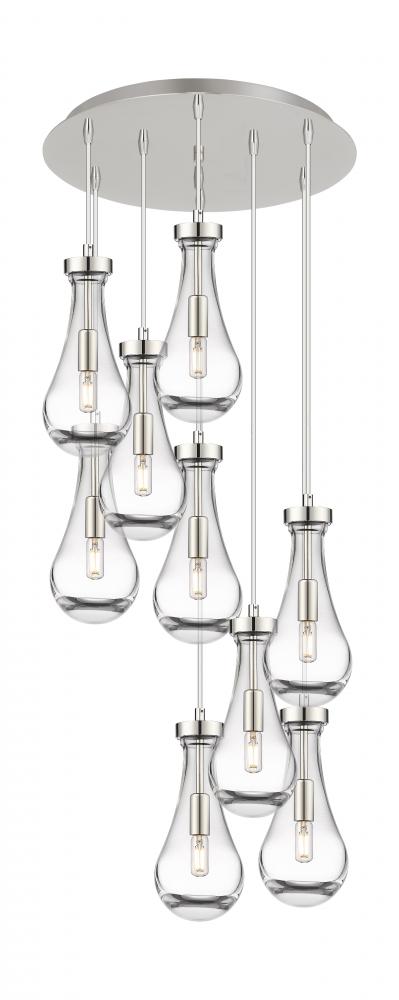 Owego - 9 Light - 19 inch - Polished Nickel - Multi Pendant