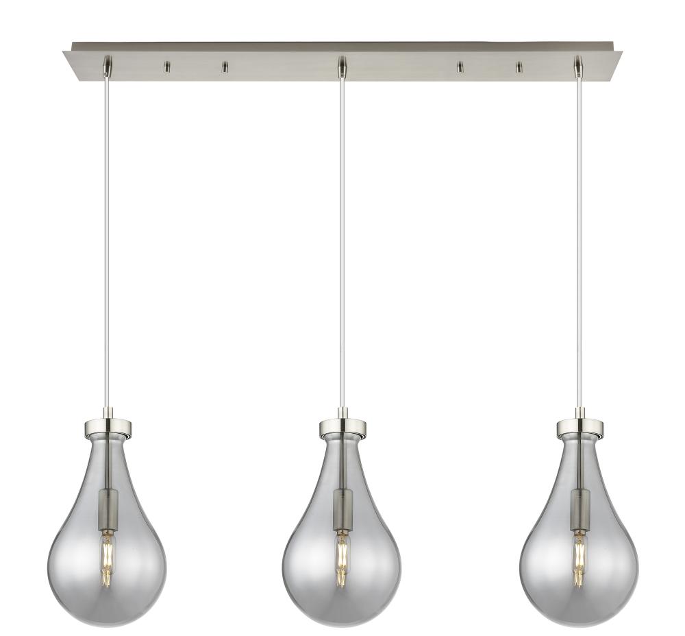 Owego - 3 Light - 37 inch - Brushed Satin Nickel - Linear Pendant